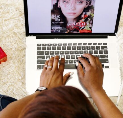 a person using a laptop